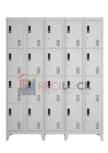 Lockers de 15 a 25 puertas de metal
